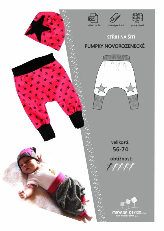 Papírový střih-Pumpky novorozenecké Mavatex