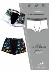 Papírový stříh -Trenky- boxerky- návod na ušití trenek Mavatex