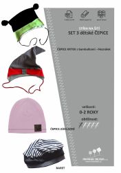 Papírový střih -SET 2 -střih na dětské čepice 
