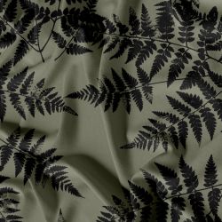 silky kapradí, silky tisk, látka kapradí mavaga design