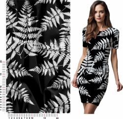 silky kapradí, silky tisk, látka kapradí mavaga design