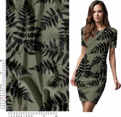 silky kapradí, silky tisk, látka kapradí mavaga design