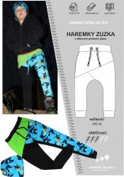 Elektronický střih - Dámské haremky dělené ZUZKA Mavatex