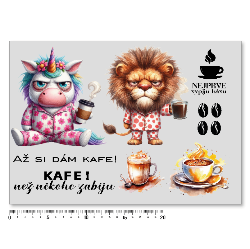 nažehlovací obrázky kafe