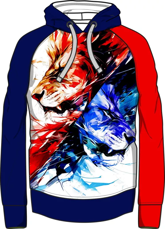 Panel na mikinu (tisk do střihu ) ČESKÝ LEV - varianty mavaga design