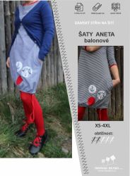 Papírový střih - DÁMSKÉ šaty balonové ANETA Mavatex