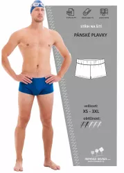 střih na pánské plavky