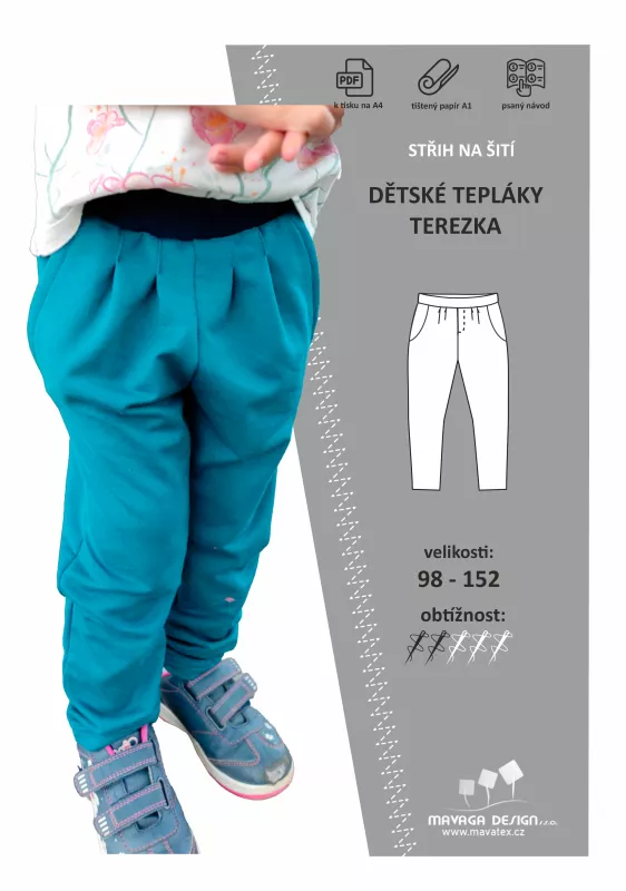 střih na dětské tepláky
