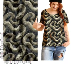 Spletený had zlatá imitace - materiálové varianty   | BELA, Torino -úplet funkční, MILKY -úplet funkční, Lycra, PUSH UP LYCRA/ plavkovina, GARZATO 200gsm- funkční úplet počesaný, Termo lycra počesaná, Softshell zimní 320 gsm, Softshell LETNÍ NEPRUŽNÝ, Softshell letní pružný 220gsm, Softshell jarní 285 gsm, Kočárkovina, Silver pružné plátno, SILKY, DOLOMITY--úplet /teplákovina počesaný