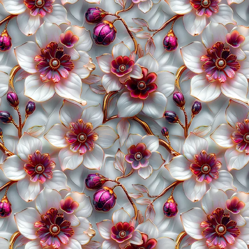 Látka skleněné orchideje mavaga design