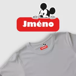 Nažehlovací jmenovky s myšákem - 20ks