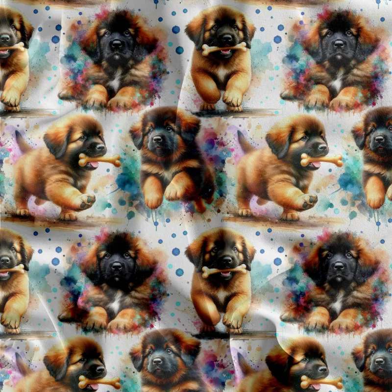 Metráž se vzorem Leonberger mavaga design