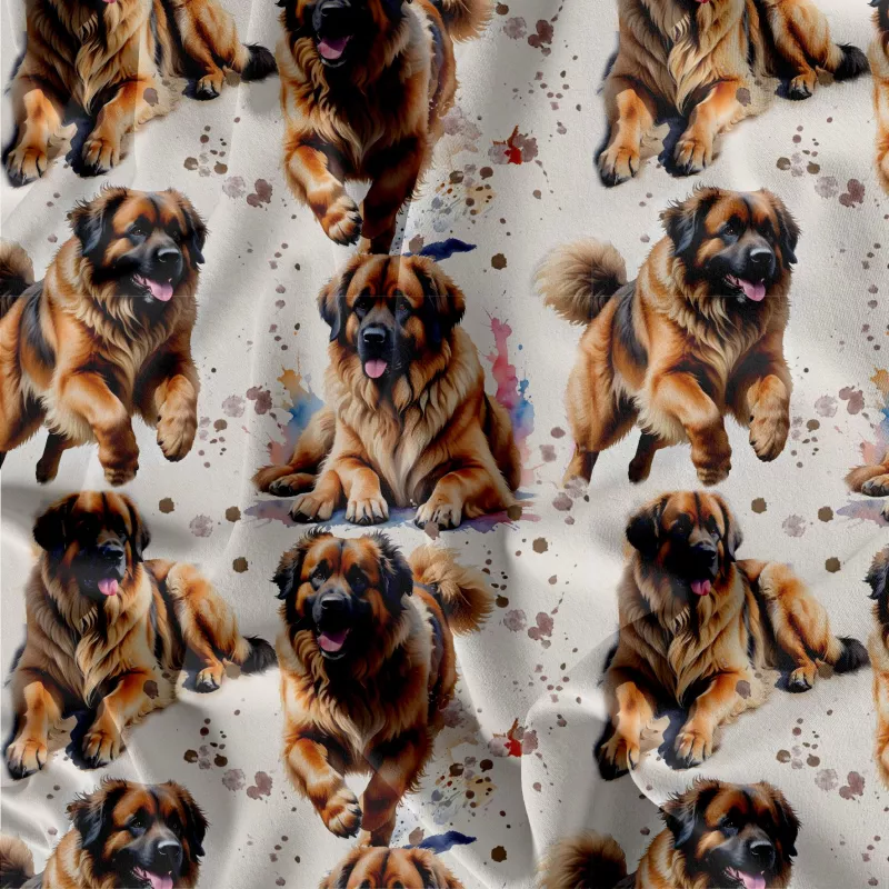 Metráž se vzorem Leonberger mavaga design