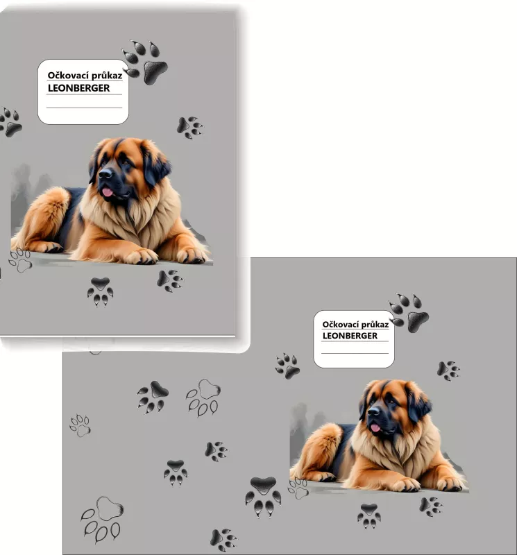 OBAL NA OČKOVACÍ PRŮKAZ Leonberger ČESKÝ VÝROBEK