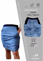 Elektronický střih - DÁMSKÁ sukně úzká nařasená - xs- xl Mavatex