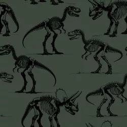 SAM1853B (Dinosauří kostry perokresba na khaki - materiálové varianty)