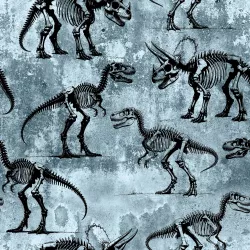 SAM1853D (Dinosauří kostry perokresba na šedé- materiálové varianty)