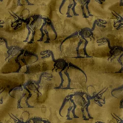 Látka s kostrami dinosaurů mavaga design Látka s kostrami dinosaurů mavaga design