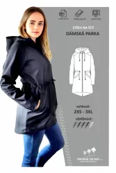 Papírový střih -Dámská parka -video návod Mavatex