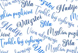 SAM1876A (Zdraví - motivační texty modrá - materiálové varianty)