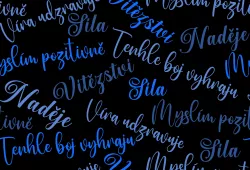 SAM1876B (Zdraví - motivační texty modrá tmavá - materiálové varianty)