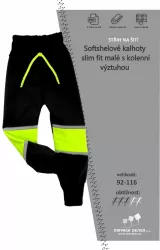 Elektronický střih -Softshelové kalhoty - slim fit malé s kolenní výztuhou Mavatex