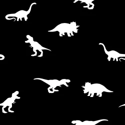 SAM1881F (Mini dinosauři na černé - materiálové varianty)