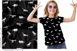 Minimalistická látka s dinosaury na černé | Bela- polyesterový úplet, Torino -úplet funkční, MILKY -úplet funkční, FERRA -úplet, Lycra, PUSH UP LYCRA/ plavkovina, Garzato- počesaný funkční úplet, Termo lycra počesaná, DOLOMITY -počesaný 250 gsm, Softshell zimní 320 gsm, Softshell LETNÍ NEPRUŽNÝ, Softshell ZIMNÍ PRUŽNÝ 220 gsm, Softshell letní pružný 220gsm, Softshell jarní 285 gsm, Softshell BERÁNEK, Kočárkovina, Micropeach -tkanina 100 % pes, Silver pružné plátno, SILKY, Venezie úplet, Satén úpletový Valentino  PES+el., Microplyš pružný