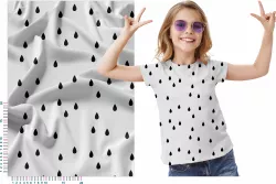 Minimalistická látka s kapkami na bílé | Bela- polyesterový úplet, Torino -úplet funkční, MILKY -úplet funkční, FERRA -úplet, Lycra, PUSH UP LYCRA/ plavkovina, Garzato- počesaný funkční úplet, Termo lycra počesaná, DOLOMITY -počesaný 250 gsm, Softshell zimní 320 gsm, Softshell LETNÍ NEPRUŽNÝ, Softshell ZIMNÍ PRUŽNÝ 220 gsm, Softshell letní pružný 220gsm, Softshell jarní 285 gsm, Softshell BERÁNEK, Kočárkovina, Micropeach -tkanina 100 % pes, Silver pružné plátno, X-BAVLNĚNÝ SATÉN, BAVLNĚNÝ úplet LORA 180, Bavlněná teplákovina LORA 250 gsm, BAVLNĚNÝ úplet MIRA 230, SILKY, Venezie úplet, Satén úpletový Valentino  PES+el., Microplyš pružný
