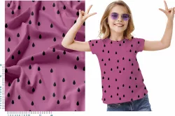 Minimalistická látka s kapkami na růžové mavaga design Minimalistická látka s kapkami na růžové