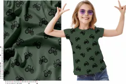 Minimalistická látka s traktory na khaki | Bela- polyesterový úplet, Torino -úplet funkční, MILKY -úplet funkční, FERRA -úplet, Lycra, PUSH UP LYCRA/ plavkovina, Garzato- počesaný funkční úplet, Termo lycra počesaná, DOLOMITY -počesaný 250 gsm, Softshell zimní 320 gsm, Softshell LETNÍ NEPRUŽNÝ, Softshell ZIMNÍ PRUŽNÝ 220 gsm, Softshell letní pružný 220gsm, Softshell jarní 285 gsm, Softshell BERÁNEK, Kočárkovina, Micropeach -tkanina 100 % pes, Silver pružné plátno, SILKY, Venezie úplet, Satén úpletový Valentino  PES+el., Microplyš pružný