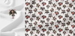 Panel na ušití dětského trika s andílkem | BELA, Funkční úplet MILKY, GARZATO 200gsm- funkční úplet počesaný, Termo lycra počesaná, Softshell zimní 320 gsm, Softshell LETNÍ NEPRUŽNÝ, Kočárkovina, X-BAVLNĚNÝ SATÉN, X-BAVLNĚNÝ ÚPLET, X-BAVLNĚNÁ TEPLÁKOVINA, DOLOMITY--úplet /teplákovina počesaný