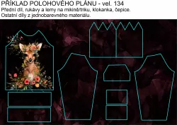 Dětský panel na šití mikiny, bundy, trika, legín - s jednorožcem mavaga design Dětský panel na šití mikiny, bundy, trika, legín - s jednorožcem mavaga design