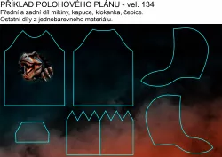Dětský panel na šití mikiny, bundy, trika, legín - se srnkou mavaga design Dětský panel na šití mikiny, bundy, trika, legín - se srnkou mavaga design