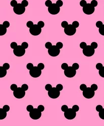 SAM1963D (MICKEY HLAVIČKY  na růžové- materiálové varianty)
