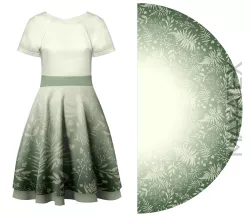 Panel na ušití půlkolové sukně s ombré vzorem | Bela- polyesterý úplet, TORINO 140 gsm -funkční úplet, Funkční úplet MILKY, LYCRA 200, SILKY, Satén- úplet -lesklá šatovka