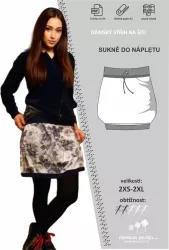 Papírový střih - DÁMSKÁ sukně do nápletu - xxs- 2xl Mavatex Papírový střih - DÁMSKÁ sukně do nápletu - xxs- 2xl Mavatex