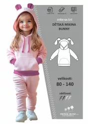 Střih na dětskou mikinu  Bunny