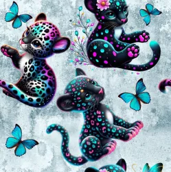 SAM2005C (Leopard na šedém betonu - materiálové varianty)