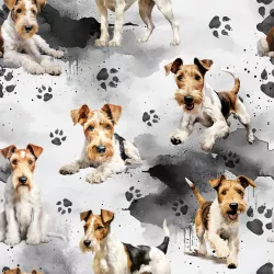 SAM2048B (Foxteriér na blátě-materiálové varianty     )