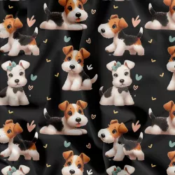 Metráž se vzorem foxteriér mavaga design Metráž se vzorem foxteriér mavaga design