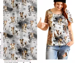 Metráž se vzorem foxteriér mavaga design