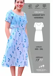 Střih na jednoduché letní šaty Veronika