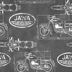 JAWA7A (JAWA Kývačka nákres šedá - materiálové varianty)