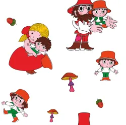 RUM5 (Rumcajs, Manka a Cipísek bílá- materiálové varianty)