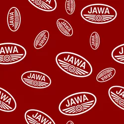JAWA1B (JAWA LOGO červená - materiálové varianty)
