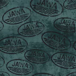 JAWA4B (JAWA LOGO zelené VINTAGE - materiálové varianty)