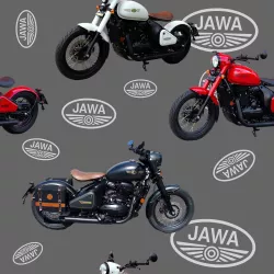 JAWA3B (JAWA 350 CL Pérák šedá- materiálové varianty)
