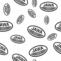 JAWA1A (JAWA LOGO bílá - materiálové varianty)
