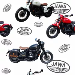 JAWA3A (JAWA 350 CL Pérák bílá- materiálové varianty)
